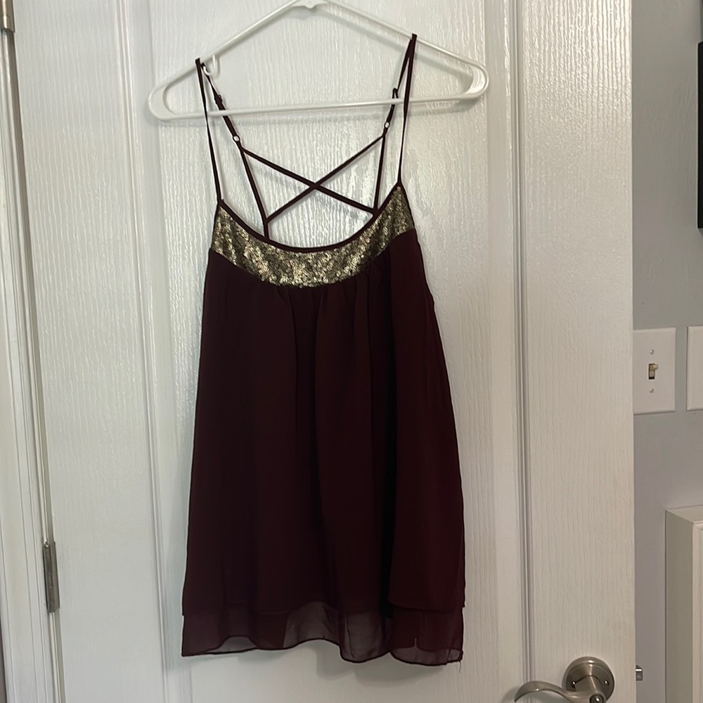 Sequined swing tank
